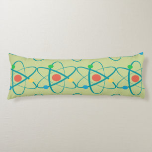 Atom Retro Protons Neutrons Electrons Science Body Cushion