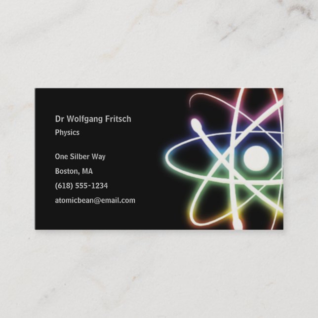 Atom - Scientist Business Card (Front)