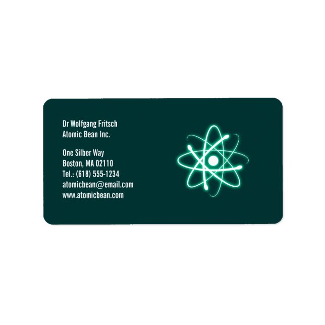 Atom - Scientist Label (Front)