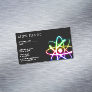 Atom Scientist Magnetic Business Card