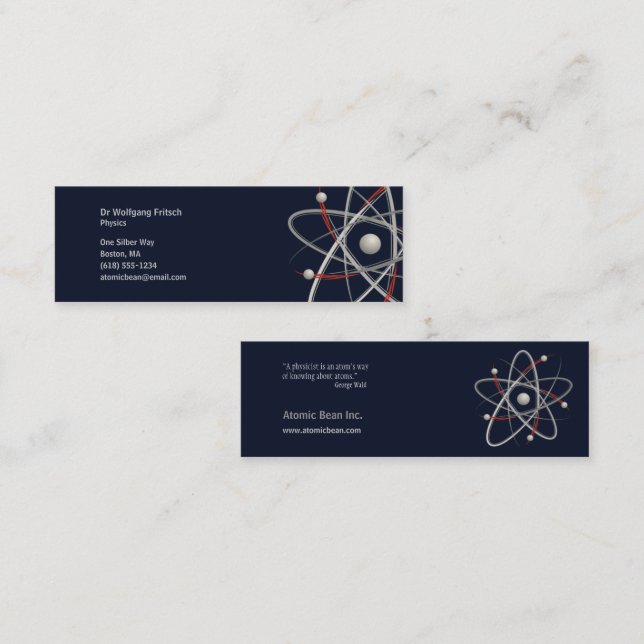 Atom - Scientist Mini Business Card (Front/Back)
