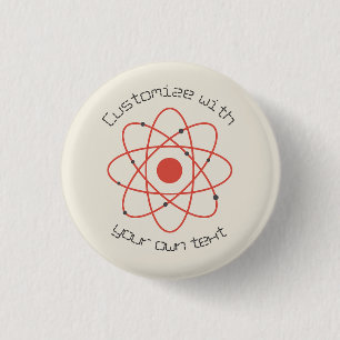 Atom Structure 3 Cm Round Badge