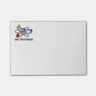 Atom symbol post-it notes