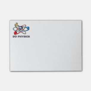 Atom symbol post-it notes