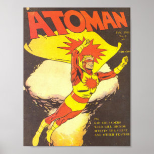 Atoman vintage comics poster