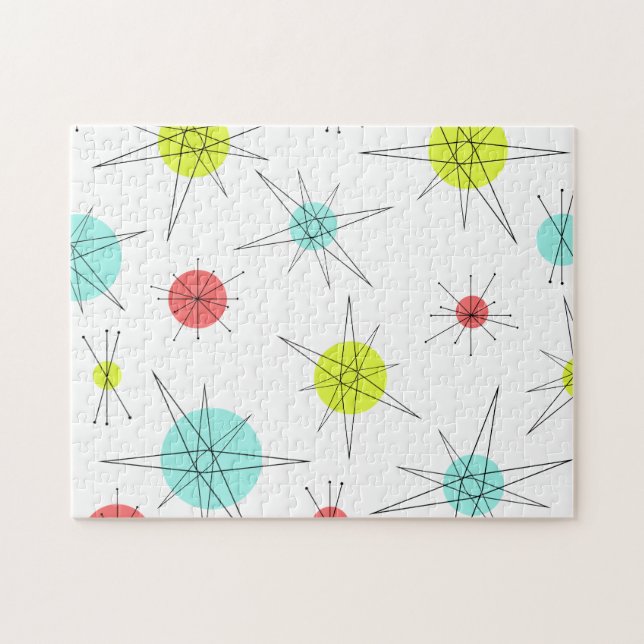 Atomic Age Colourful Planets Jigsaw Puzzle (Horizontal)