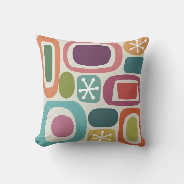 Atomic Age Fieldstones Colourful Cushion (Front)