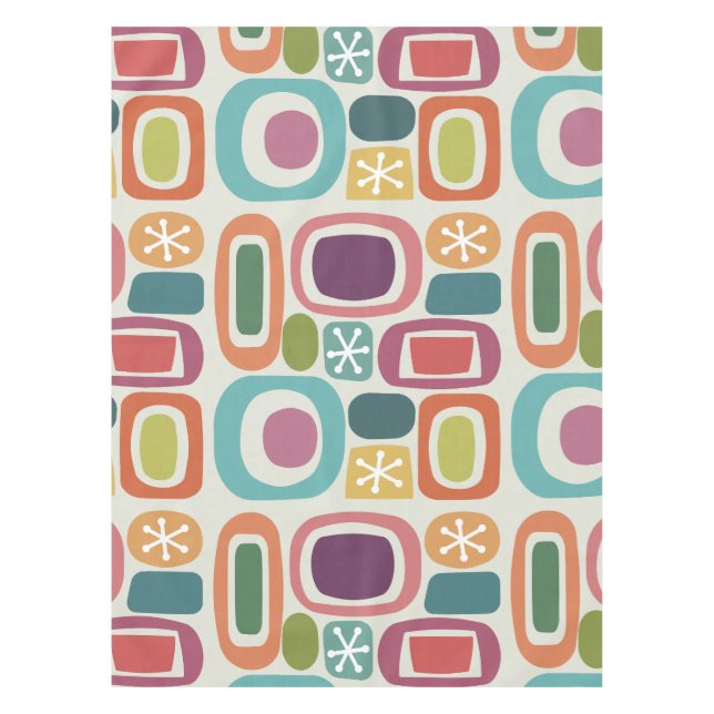 Atomic Age Fieldstones Colourful Tablecloth (Front)