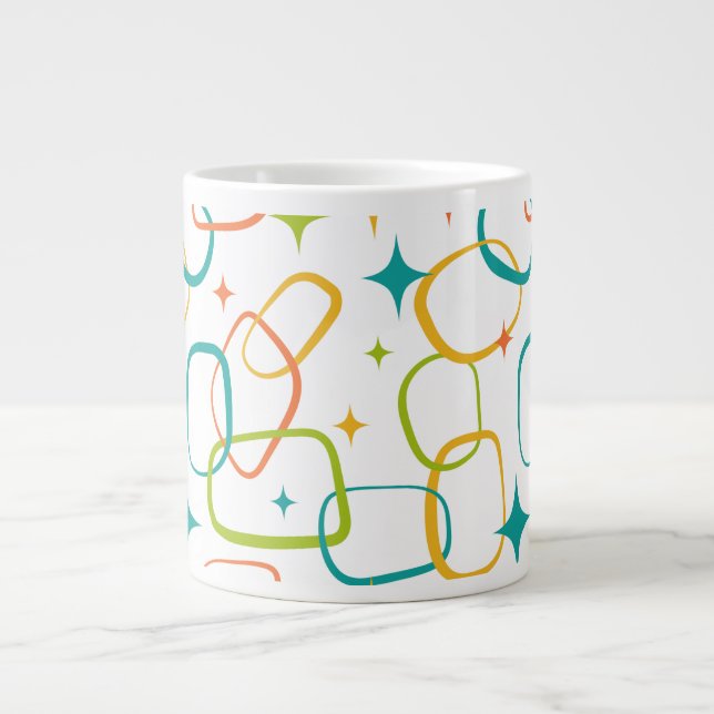 Atomic Age Mid-Century Retro Sparkle Coffee Mug (Front)