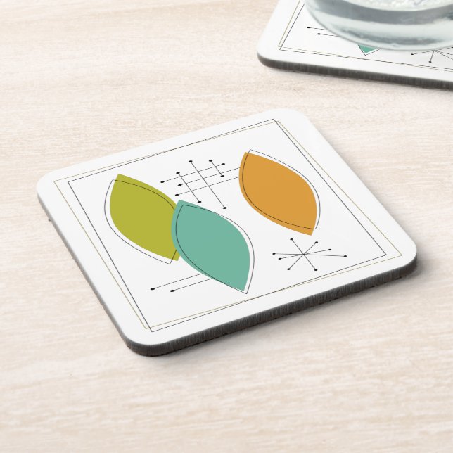 Atomic Age Ornaments Mid-Century Coaster (Left Side)