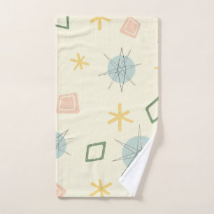 Atomic Age Planet Art Hand Towel