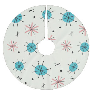 Atomic Age Planets Starbursts Brushed Polyester Tree Skirt