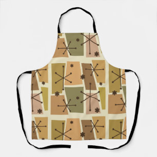 Atomic Age Pop Art Brown Apron