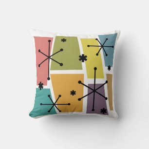 Atomic Age Pop Art Multicolored Cushion