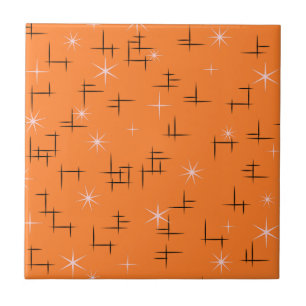 Atomic Age Retro Pattern Ceramic Tile