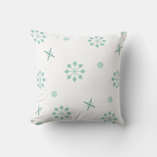 Atomic Age Sputnik Starbursts Winter Green Cushion