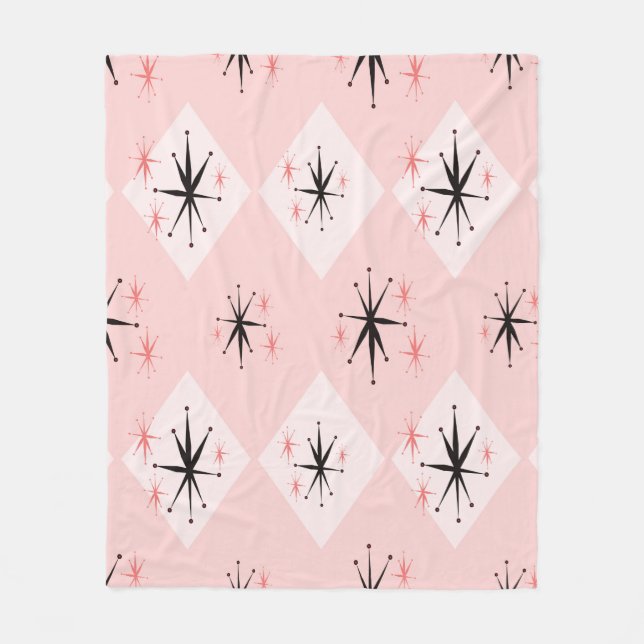 Atomic age starburst seamless pattern inspired by  fleece blanket (Front)