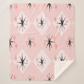 Atomic age starburst seamless pattern inspired by  sherpa blanket