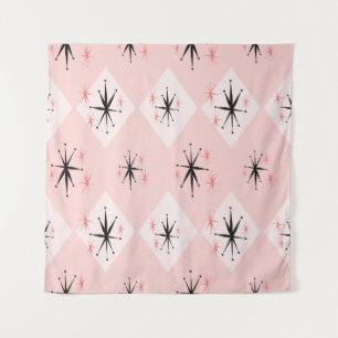 Atomic age starburst seamless pattern inspired by tapestry