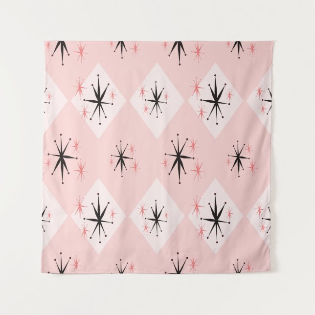 Atomic age starburst seamless pattern inspired by  tapestry (Front)