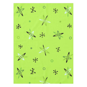 Atomic Age Starbursts Chartreuse Tablecloth