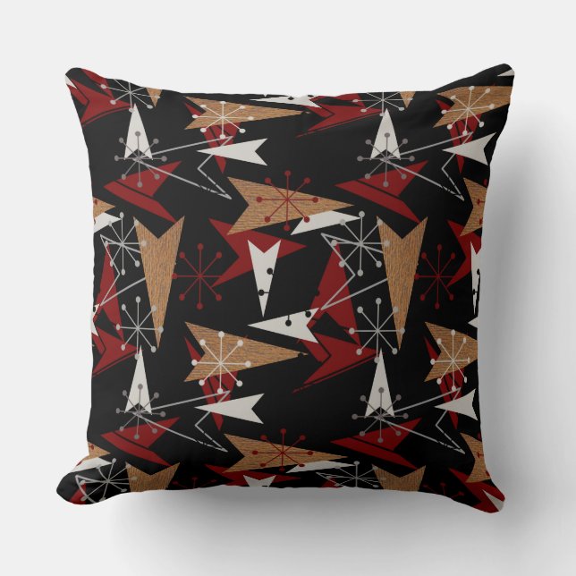 Atomic Arrows | Mid-Century Modern | Fifties Style Cushion (Front)