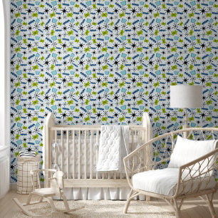 Atomic Blue and Green Wallpaper