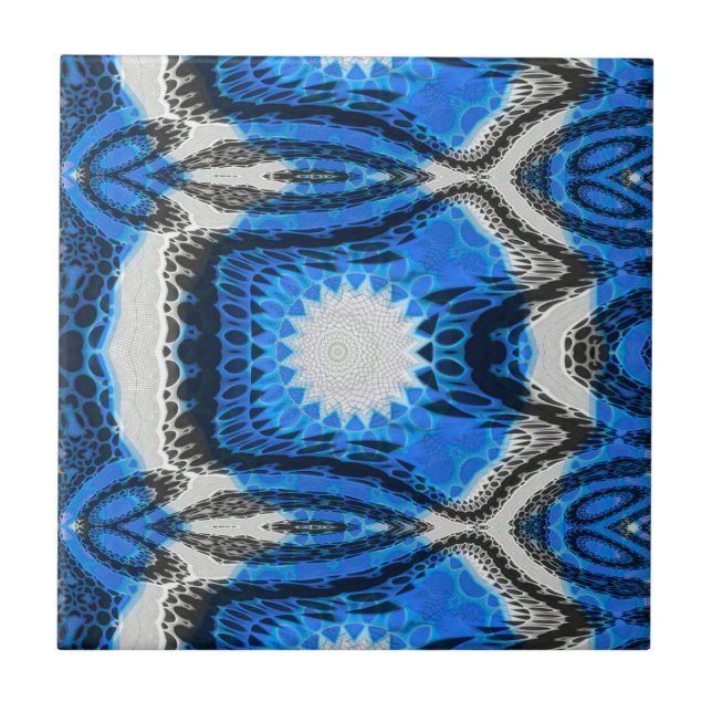 Atomic Blue Ceramic Tile (Front)