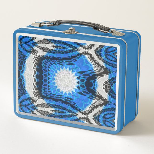 Atomic Blue Metal Lunch Box (Front)