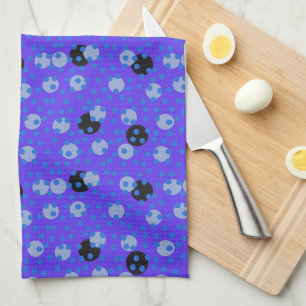 Atomic Blueberry - Retro Polka Dot Dream Tea Towel