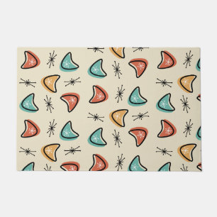 Atomic Boomerangs Starbursts Multicolored Doormat