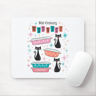 Atomic Cats Mid-Century Starburst Pyrex Mouse Pad