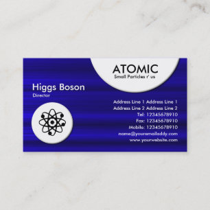 Atomic Circles - Blue Brushed Texture Business Card