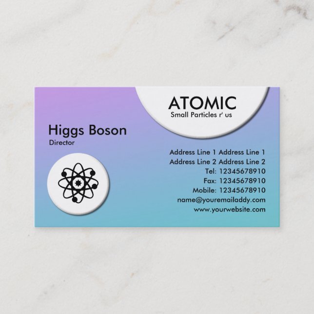 Atomic Circles - Soft Gradients Business Card (Front)