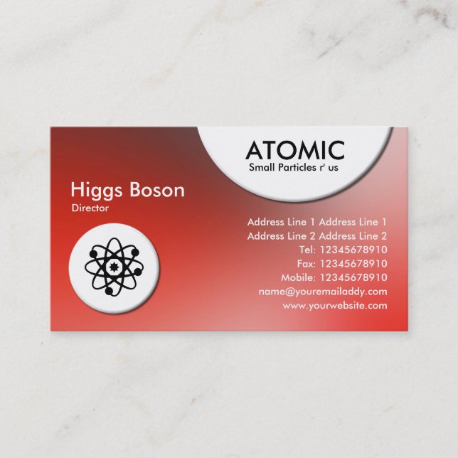 Atomic Circles - Soft Gradients Business Card (Front)