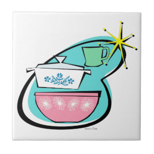 Atomic Cookware Design Ceramic Tile