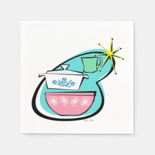 Atomic Cookware Design Paper Napkins