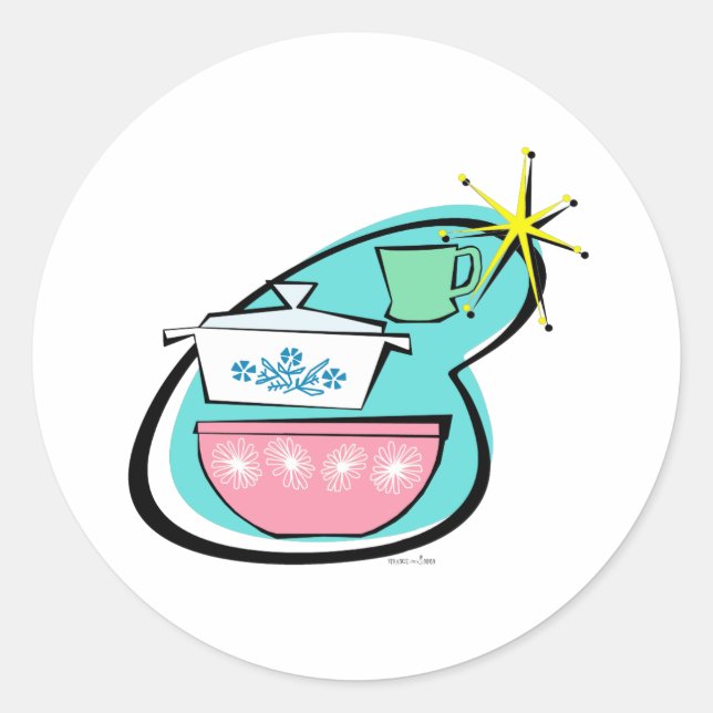 Atomic Cookware Design Sticker (Front)