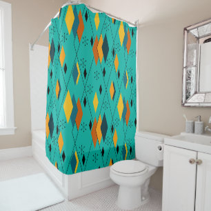 Atomic Diamonds  Shower Curtain
