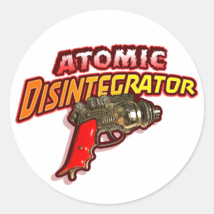 Atomic Disintegrator Classic Round Sticker