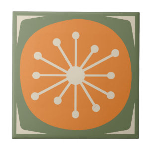 Atomic Dot Mid Century Modern Retro 50s 60s Ceramic Tile