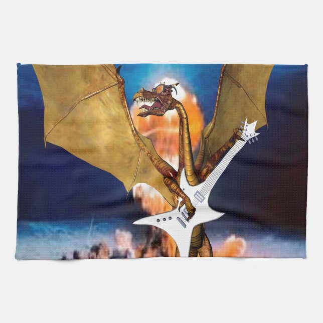Atomic Dragon Tea Towel (Horizontal)