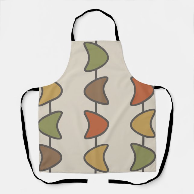 Atomic Era Boomerangs Multicolored Apron (Front)