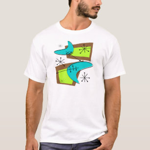 Atomic Era Inspired Boomerang Design T-Shirt