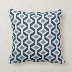 Atomic Era Inspired Geometric Pattern Cushion