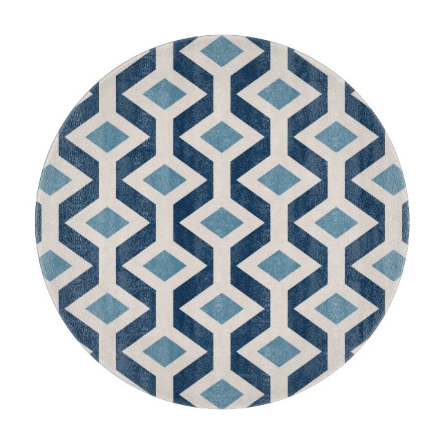 Atomic Era Inspired Geometric Pattern Cutting Board (Front)