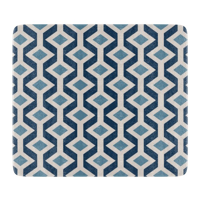 Atomic Era Inspired Geometric Pattern Cutting Board (Front)