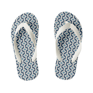 Atomic Era Inspired Geometric Pattern Kid's Thongs