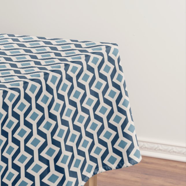 Atomic Era Inspired Geometric Pattern Tablecloth (In Situ)