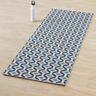 Atomic Era Inspired Geometric Pattern Yoga Mat